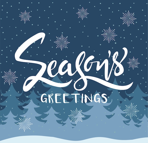 Season greetings typography art 
