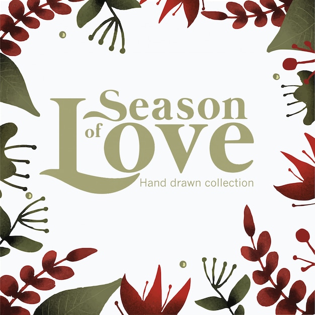 Season of love - collezione disegnata a mano frame