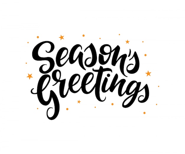 Season's greetings belettering.