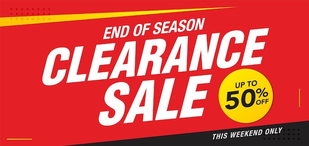 Vector season stock clearance sale banner design