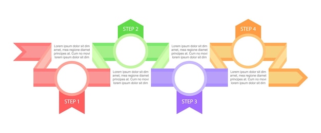 Seasonal infographic chart design template. fair and festival info. abstract vector infochart with blank copy spaces. instructional graphics with 4 step sequence. visual data presentation