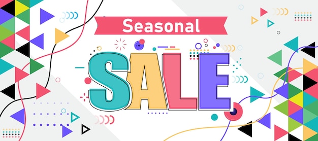 Vector seasonal sale banner template