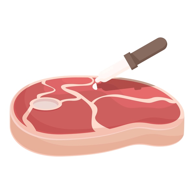 Vector seasoning a raw steak illustration