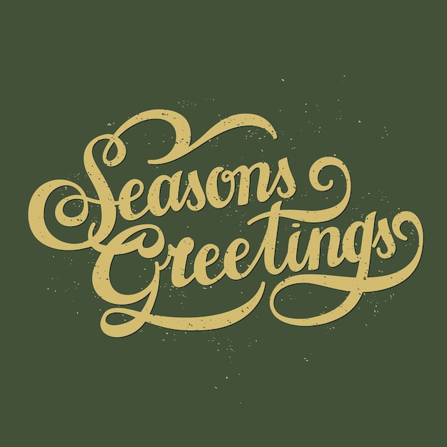 Seasons greetings calligraphy