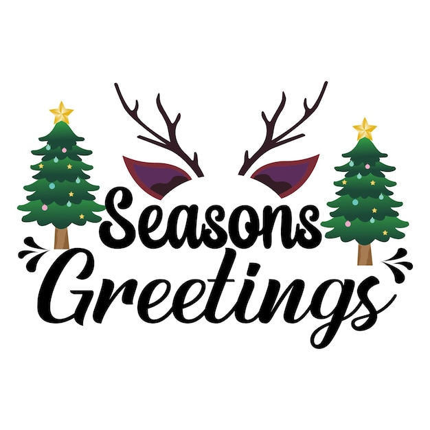 Seasons greetings Christmas Tshirt Design