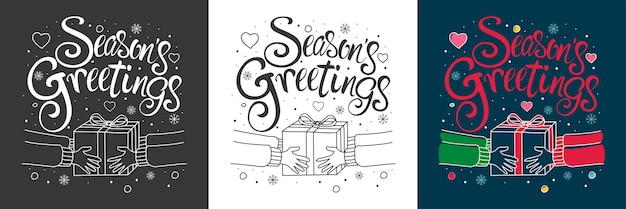 Seasons greetings text decoration