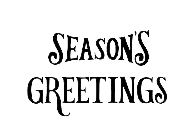 Seasons Greetings typography illustration