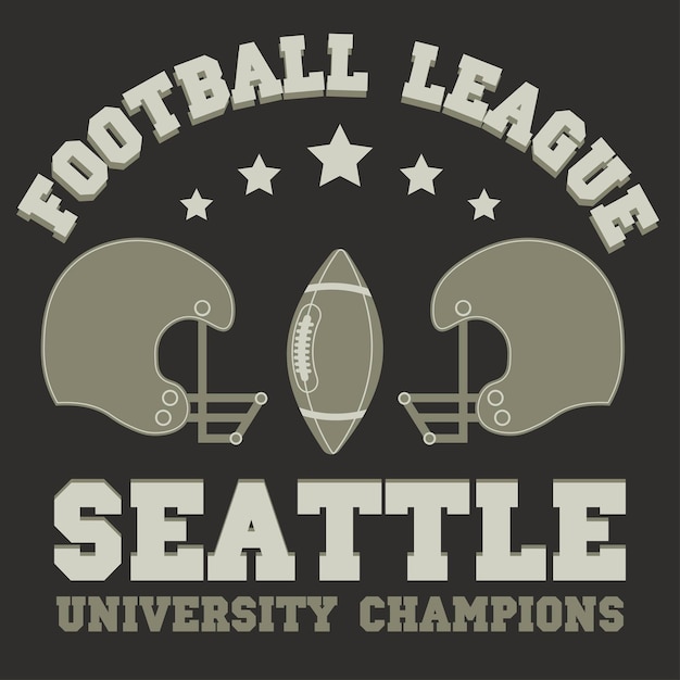 seattle washington design for tshirt football league tee shirt print