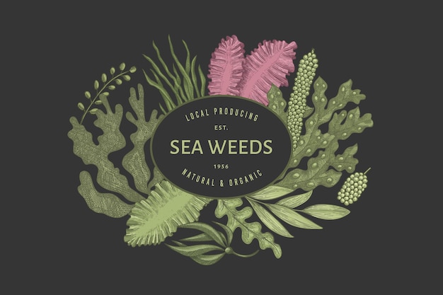 Seaweed design template.