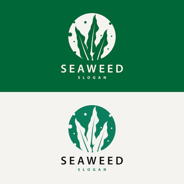 Seaweed Logo Simple Minimalist Design Illustration Template