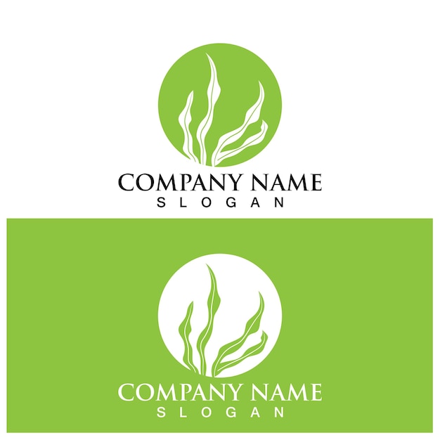 Seaweed logo and vector template