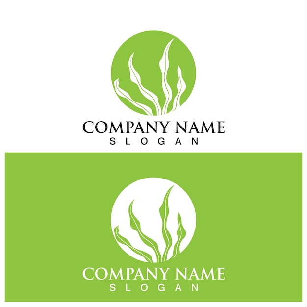 Seaweed logo and vector template