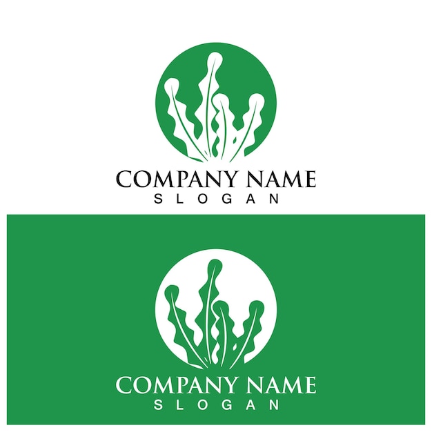 Seaweed logo and vector template