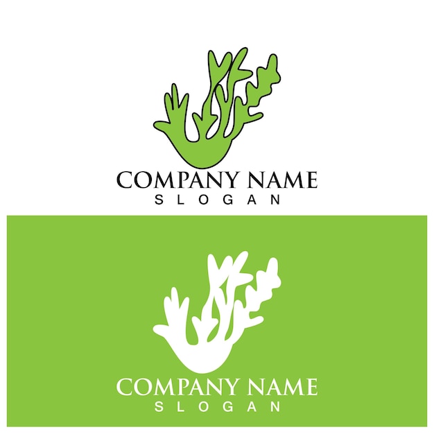 Seaweed logo and vector template