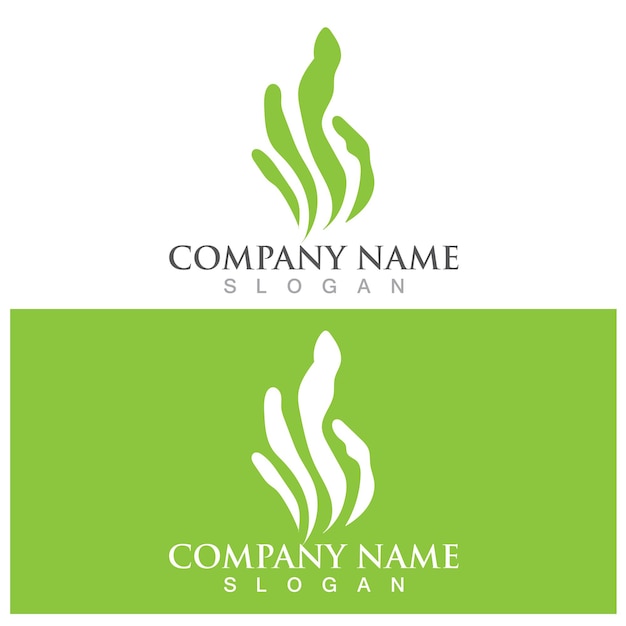 Seaweed logo and vector template