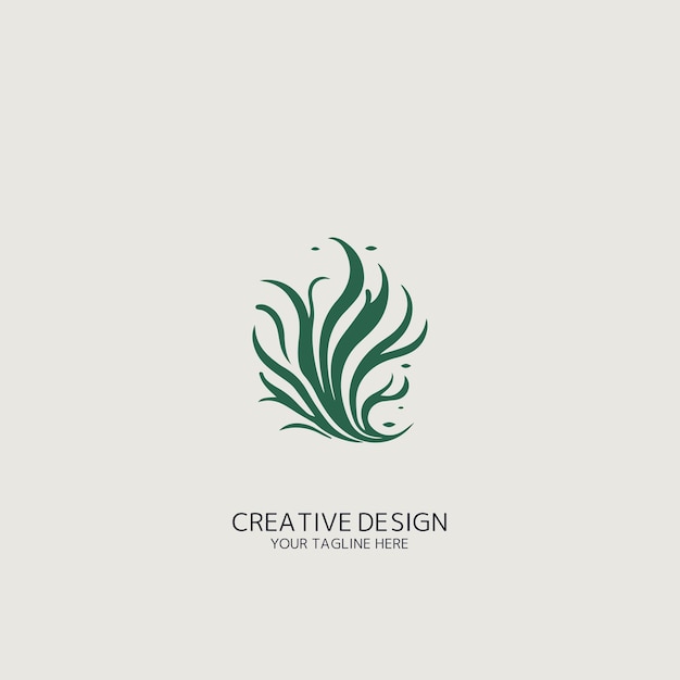 Vector seaweed logo vector