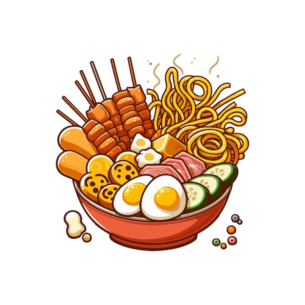 Vector seblak indonesian food ai generated image