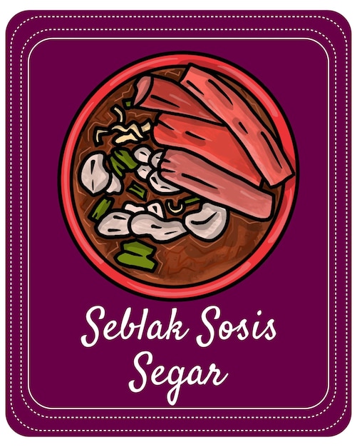 Seblak spicy sausage tastes good, typical Sundanese food, West Java