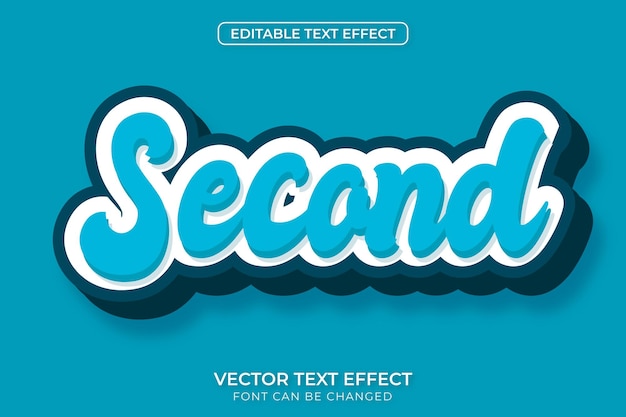 Second editable text effect