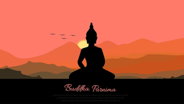 Secred fig or pipal tree leaf buddha purnima or vesak day illustration. guru purnima banner.