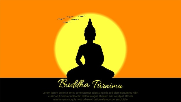 Secred fig or pipal tree leaf buddha purnima or vesak day illustration. guru purnima banner.