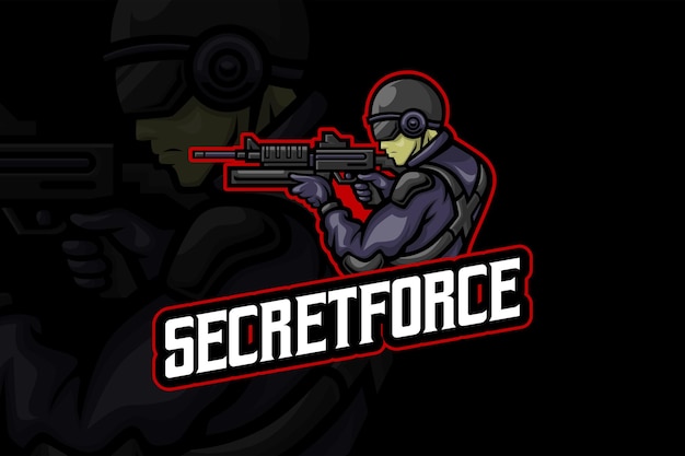 Secret Force - Esport-logo-sjabloon