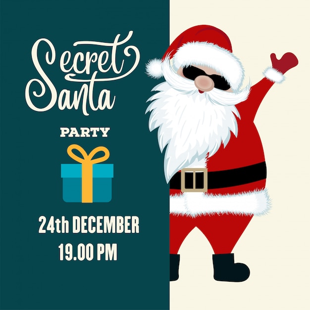 Secret Santa party invitation