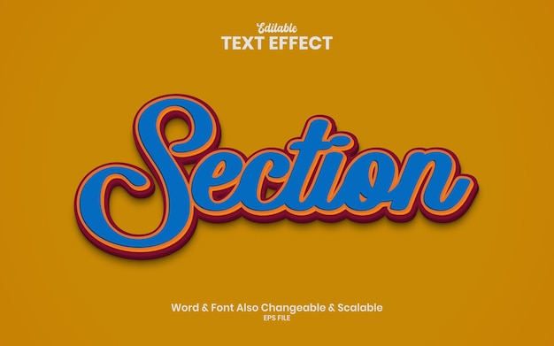 Section 3d text effect eps file