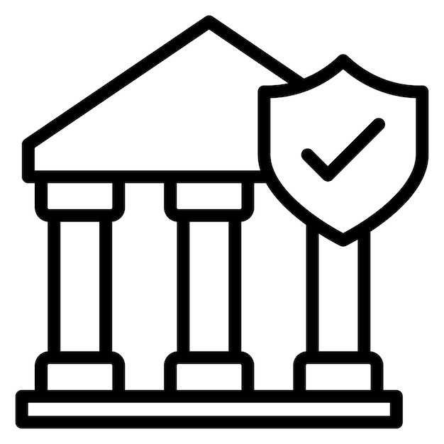 安全な銀行アイコンのベクトル画像 安全な支払いに使用できます