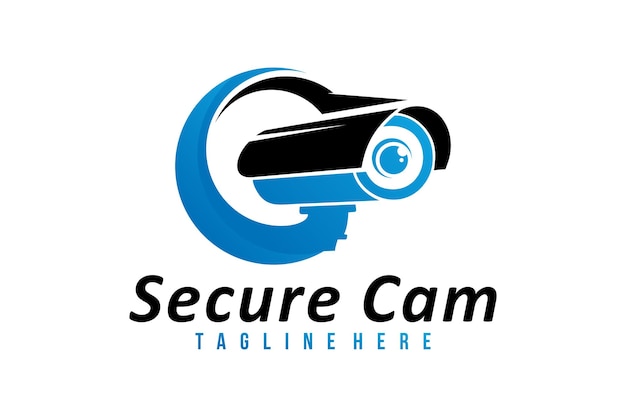 Secure cam logo icon vector isolated