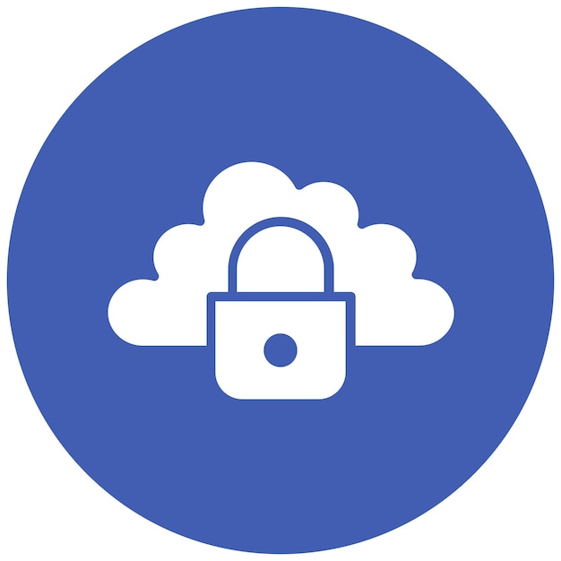 Secure Cloud Vector Illustration Style