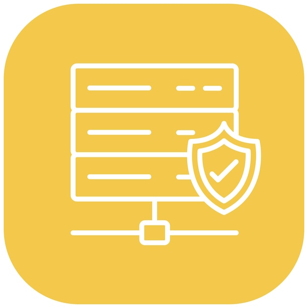 Secure Database Vector Illustration Style