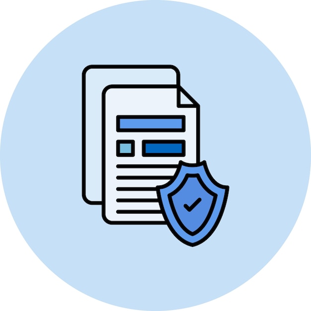 Secure Document Flat Illustration