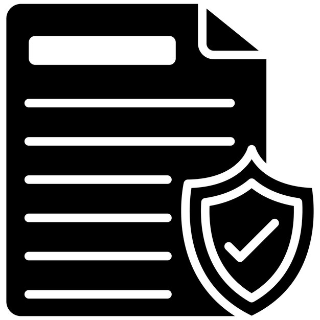 Secure Document Vector Illustration Style