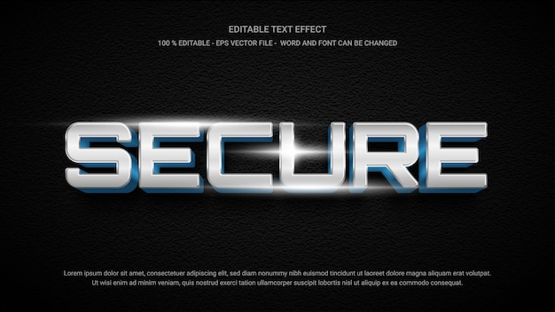 Secure editable text effect