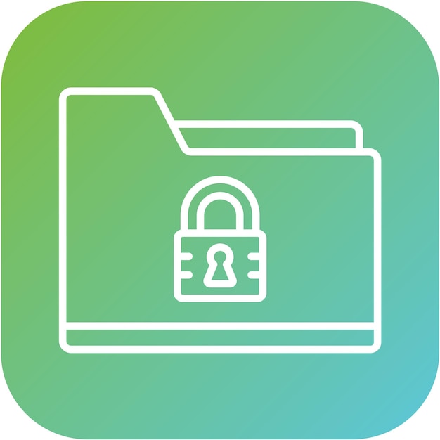 Vector secure folder icon style