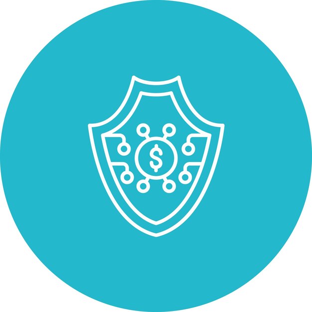 Безопасное векторное изображение значка может быть использовано для Fintech