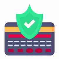 Vector secure payment flat illustration