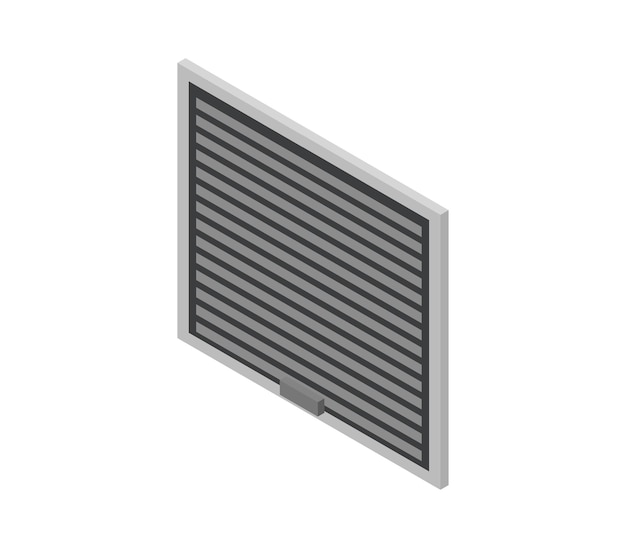 Secure roller door isometric