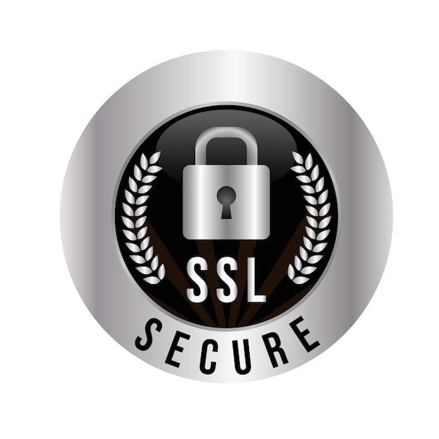 Vector secure ssl encryption logo secure connection icon vector illustration ssl certificate icon secure