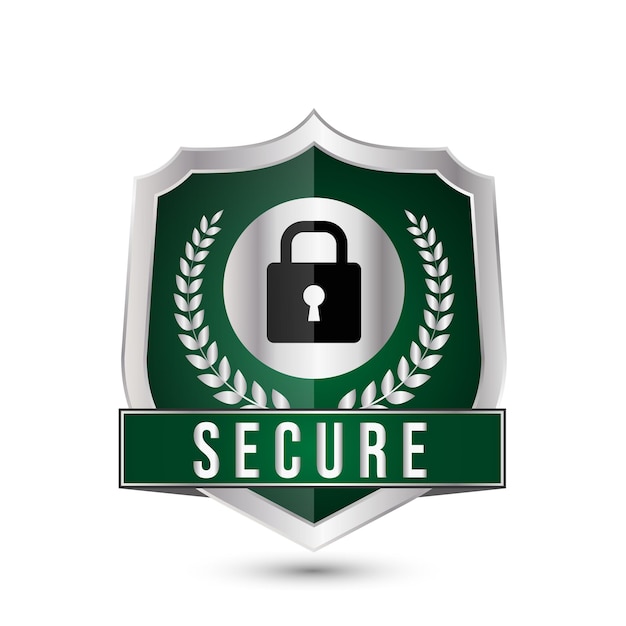 Vettore criptaggio ssl sicuro logo connessione sicura iconica vettoriale illustrazione certificato ssl iconica sicura