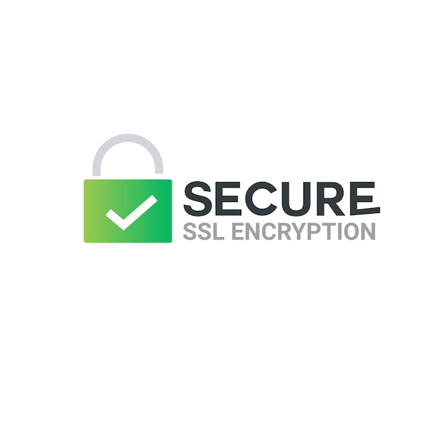 secure ssl encryption logo, secure connection icon vector illustration, ssl certificate icon