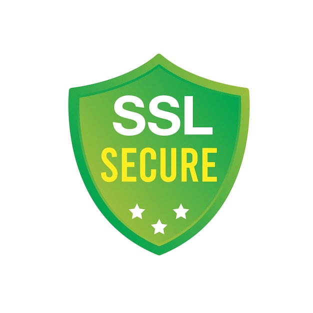 安全な ssl 暗号化ロゴ、安全な接続アイコン ベクトル イラスト、ssl 証明書アイコン