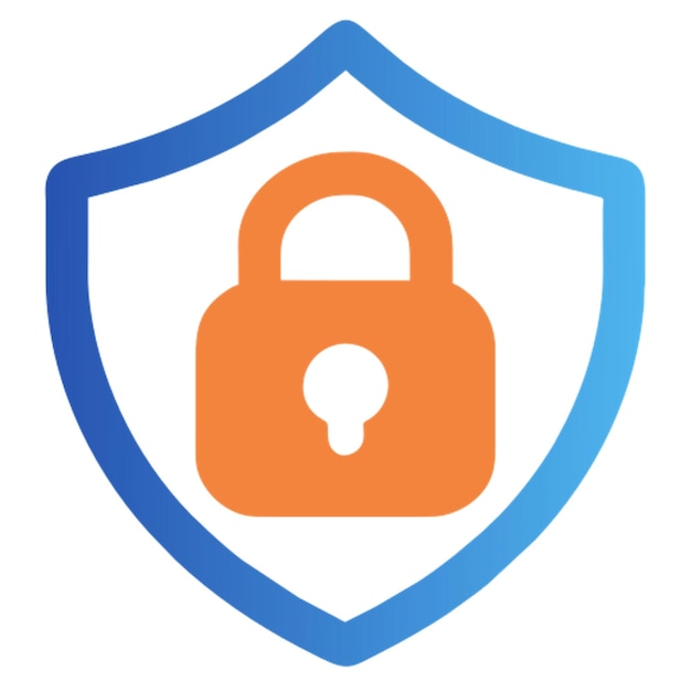 secure tips icon colored shapes gradient