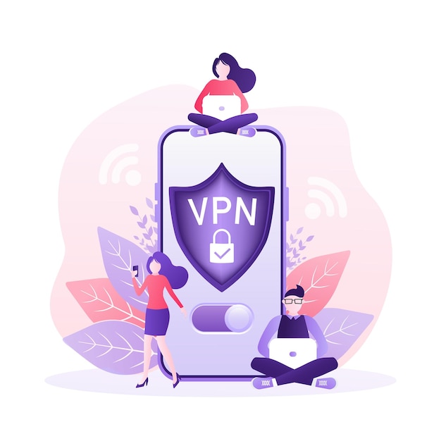 Secure vpn connection concept virtual private network connectivity overview safety