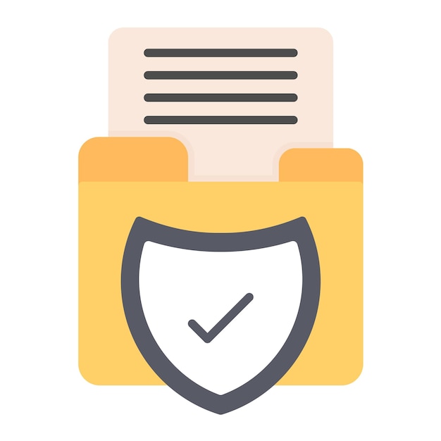 Secured Backup Flat Illustration