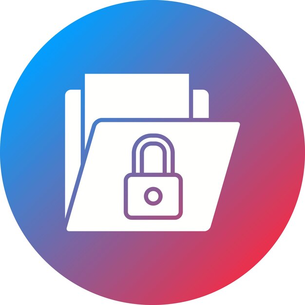 Vector secured folder icon vector image can be used for protection and security