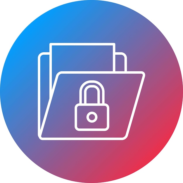 Vector secured folder icon vector image can be used for protection and security