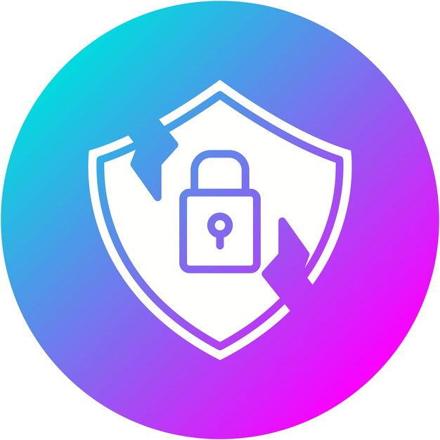 Security breach vector icon can be used for risk management iconset
