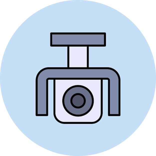 Security Camera Flat Illustration